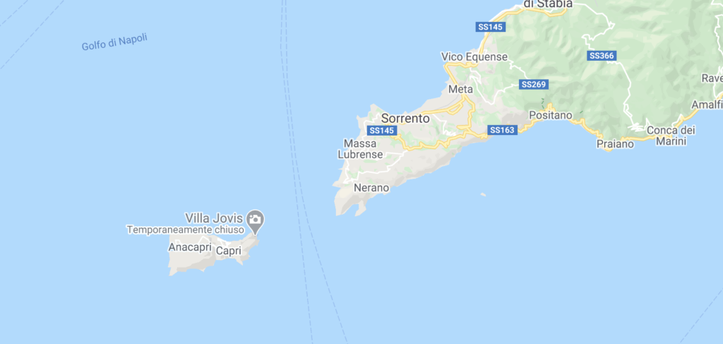 From Capri to Sorrento, Map